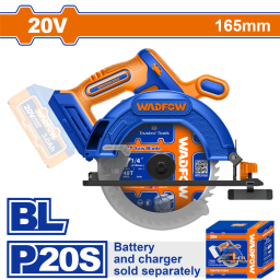 SIERRA CIRCULAR A BATERIA 20V 165MM P20S BRUSHLESS WADFOW SIN BAT SIN CARG WLWP5520